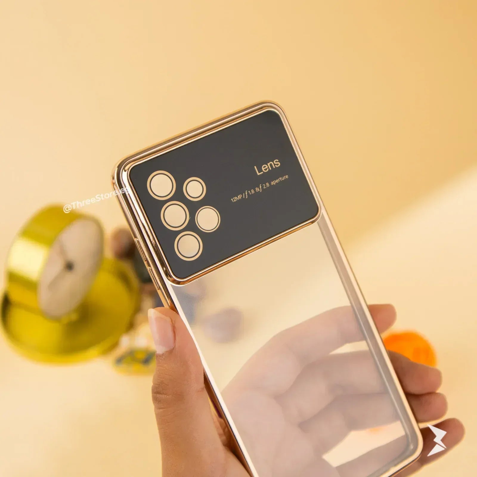 Large Window Transparent Case Samsung A52 - Three