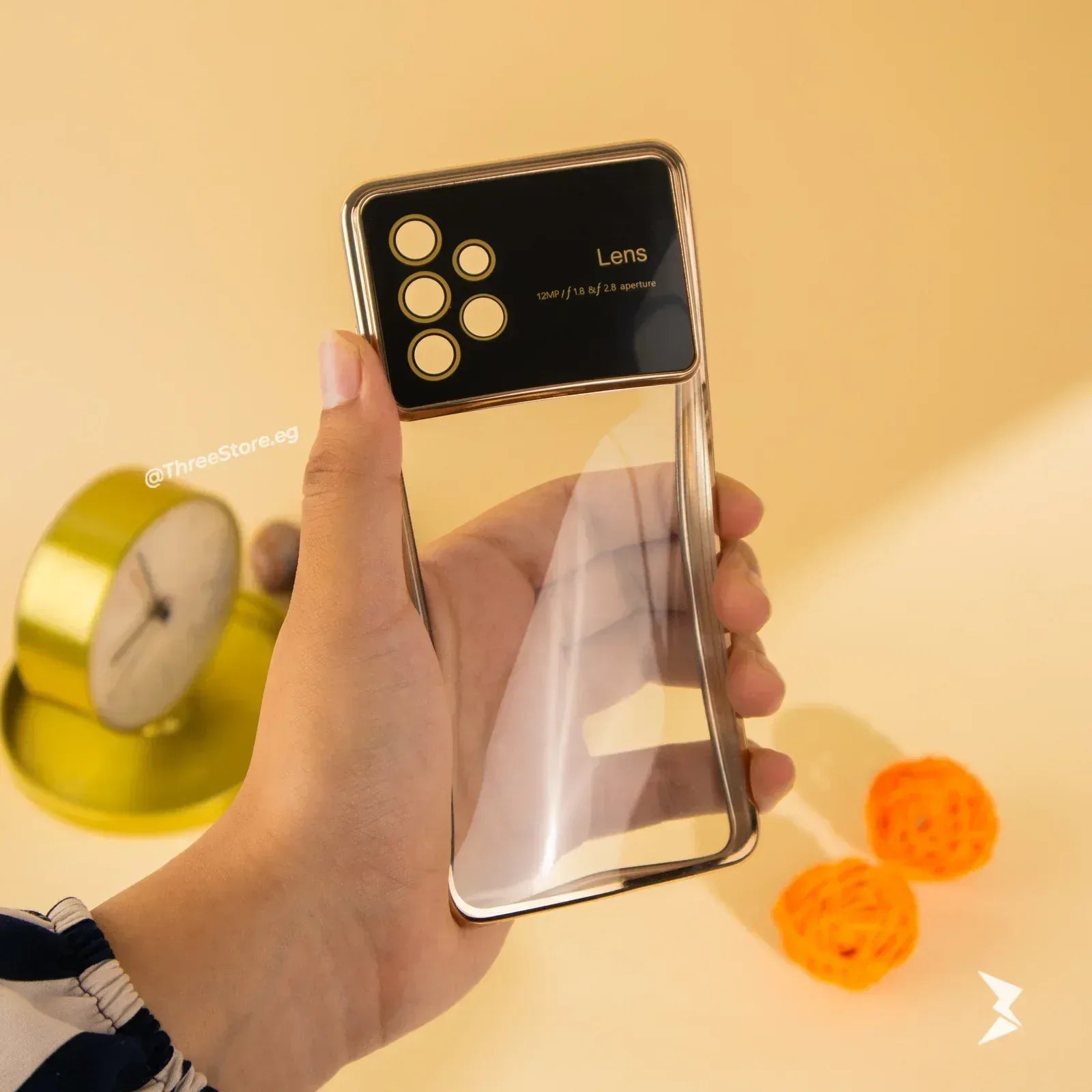 Large Window Transparent Case Samsung A52 - Three