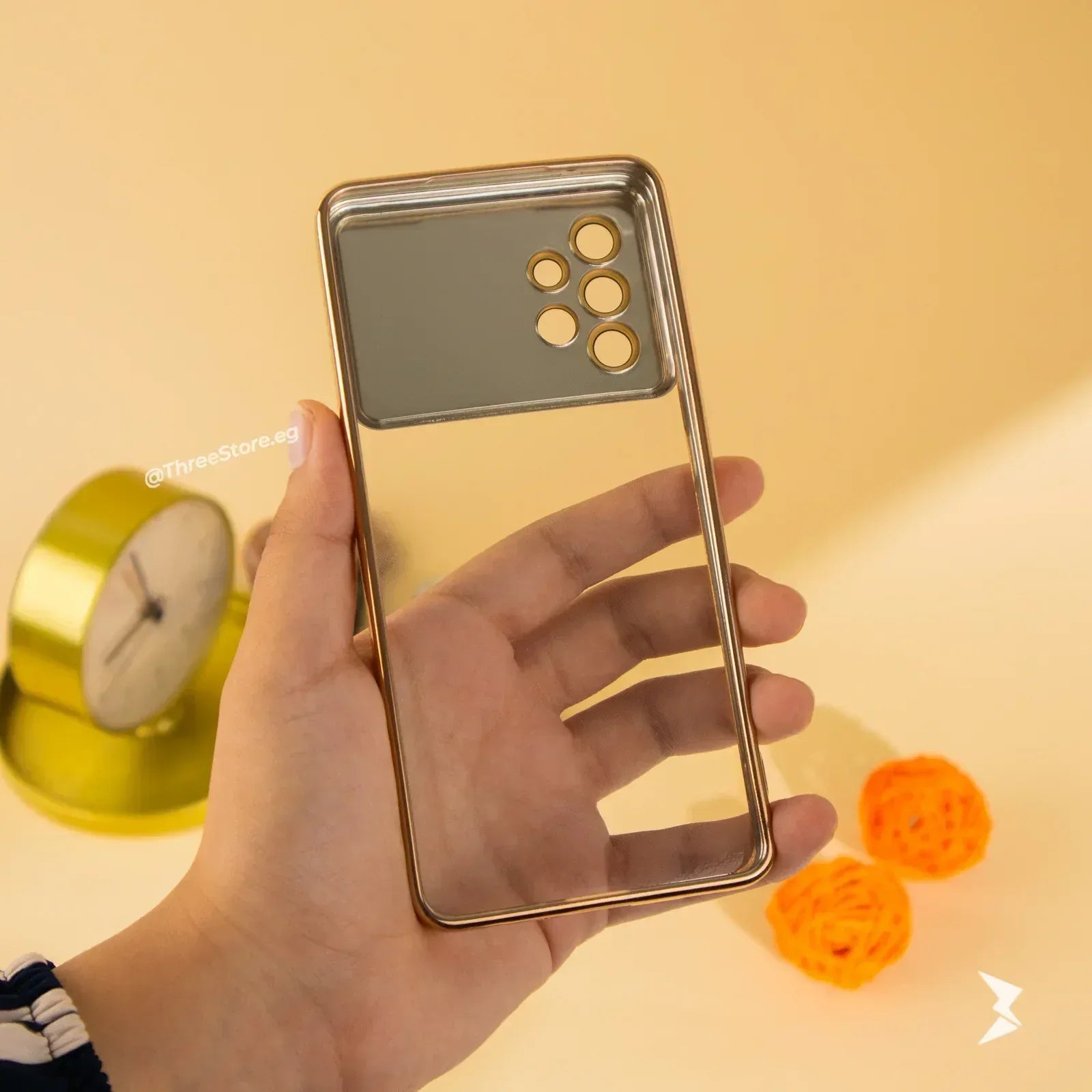 Large Window Transparent Case Samsung A52 - Three