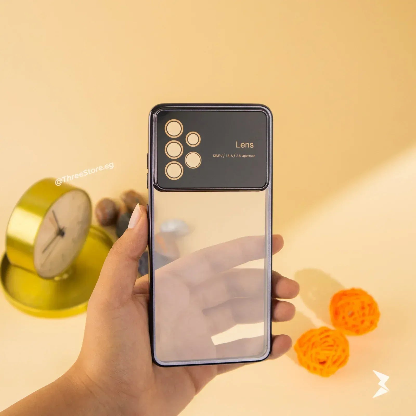 Large Window Transparent Case Samsung A52 - Three