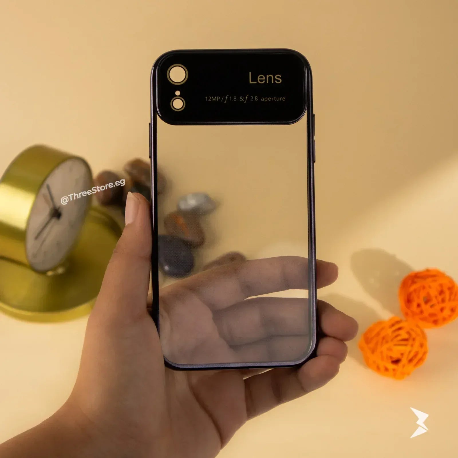 Large Window Transparent Case iPhone XR - Three