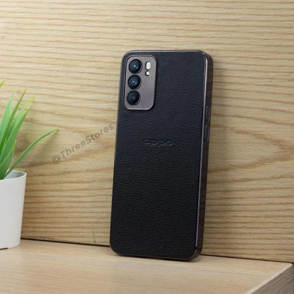 Leather Camera Protection Case Oppo Reno 6 5G - Three