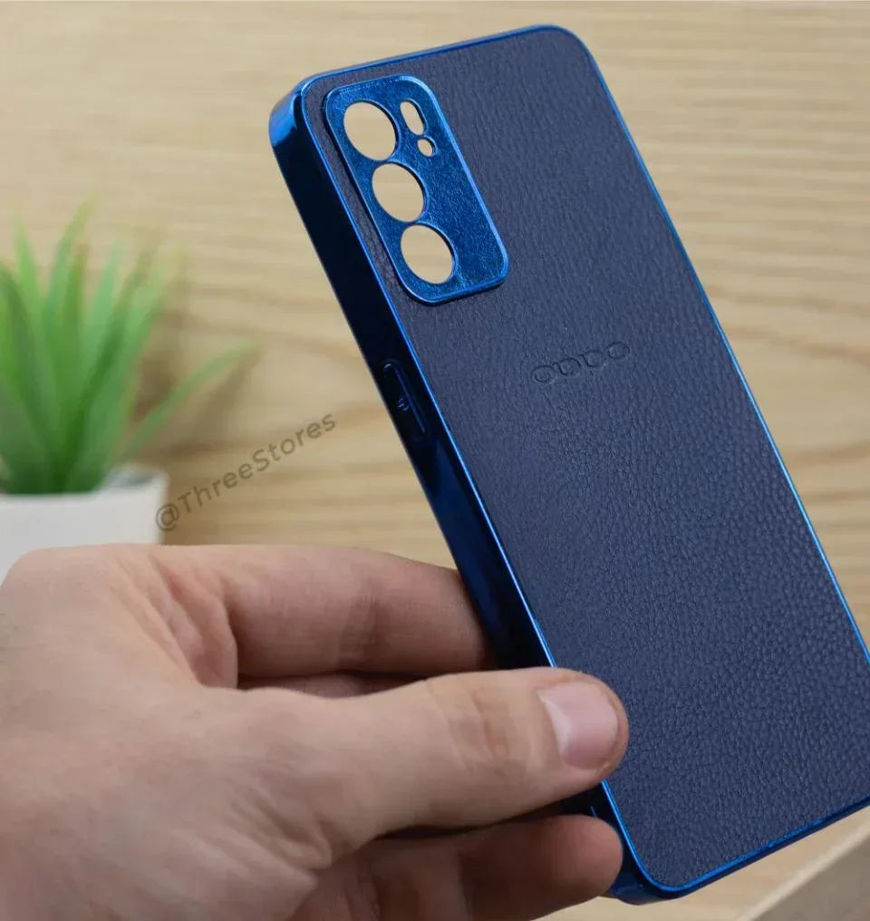 Leather Camera Protection Case Oppo Reno 6 5G - Three