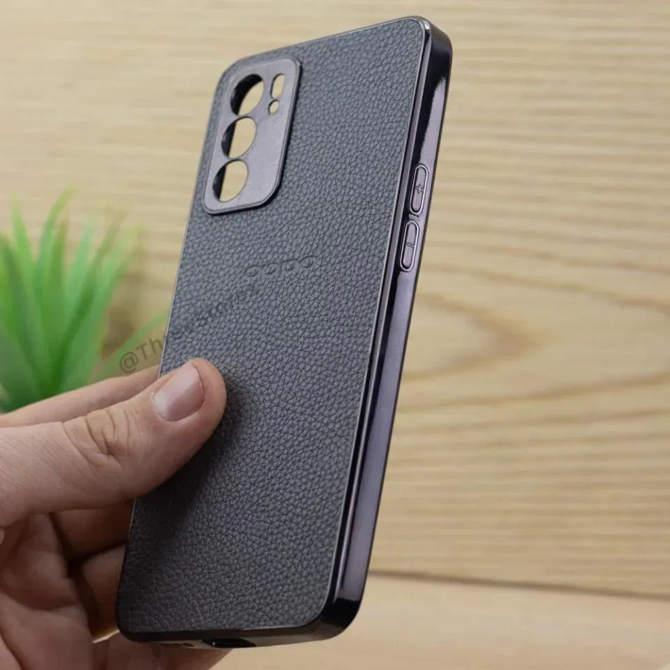 Leather Camera Protection Case Oppo Reno 6 5G - Three