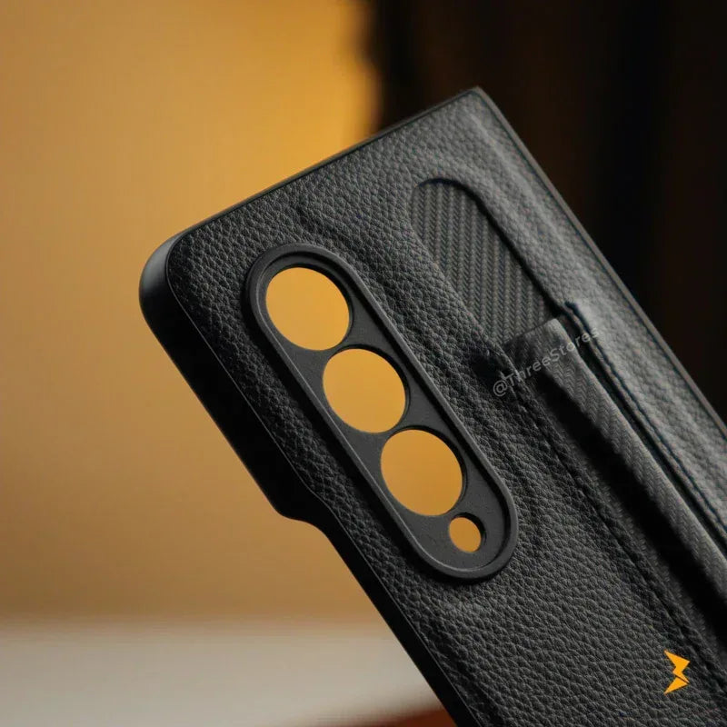 Leather Pen Sleeve Case Samsung Z Fold 3 - Three