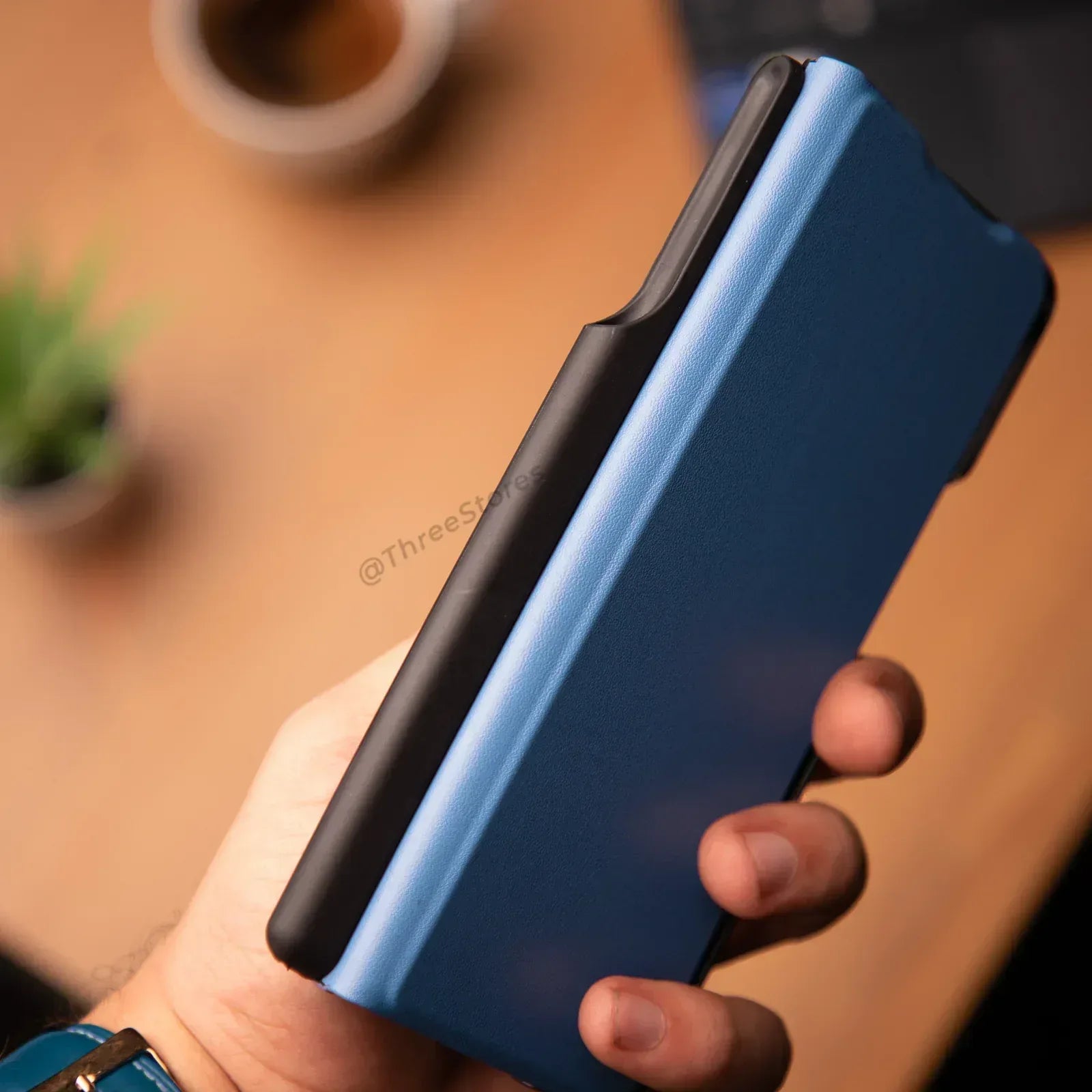 Side Spen 360° Leather Case Samsung Z Fold 3 - Three