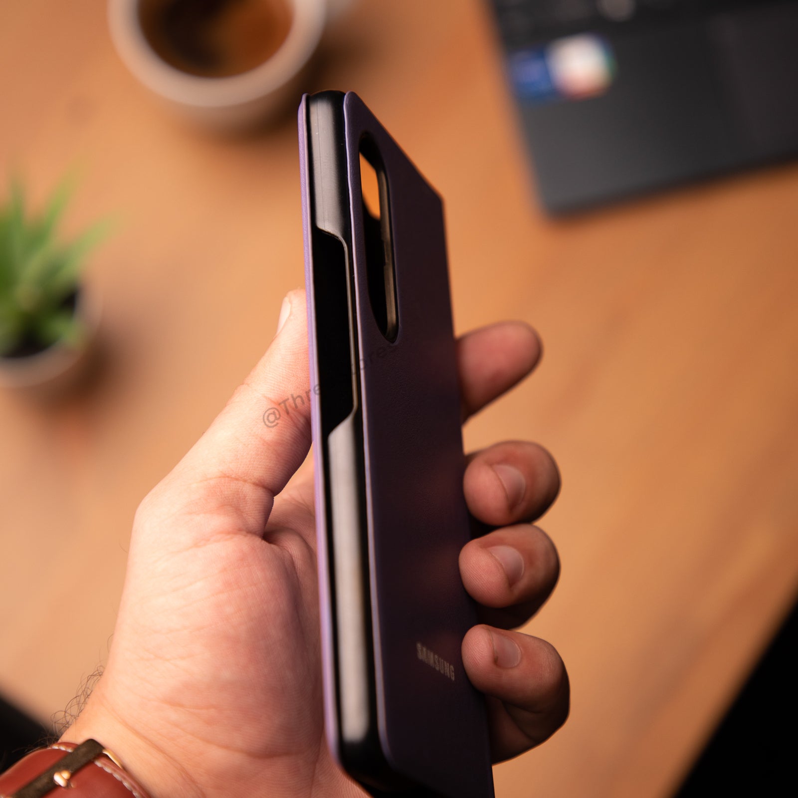 Side Spen 360° Leather Case Samsung Z Fold 3