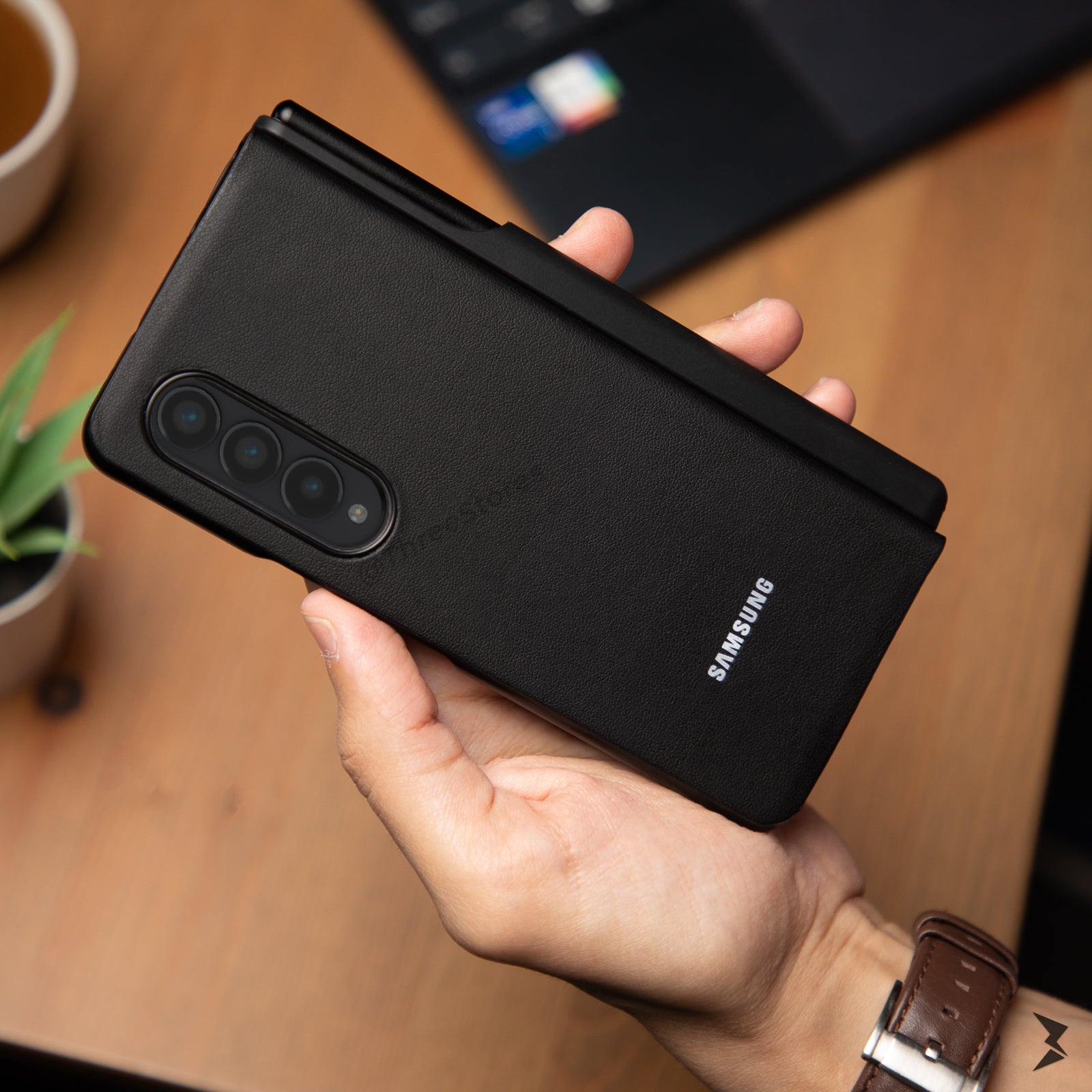 Side Spen 360° Leather Case Samsung Z Fold 3