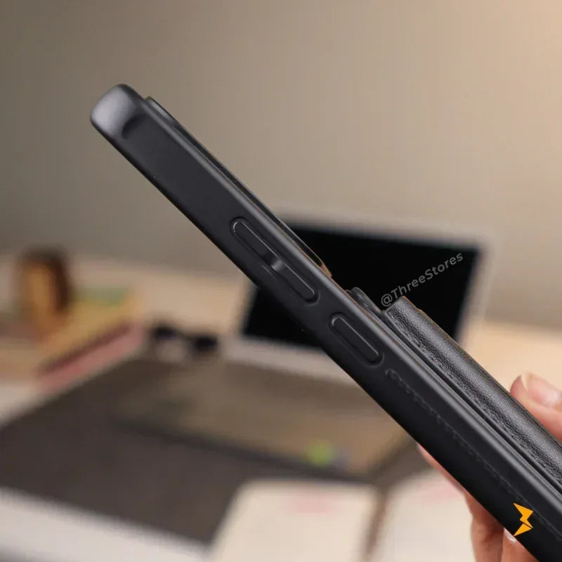 Leather Wallet Stand Case Xiaomi Redmi Note 14 4G - Three