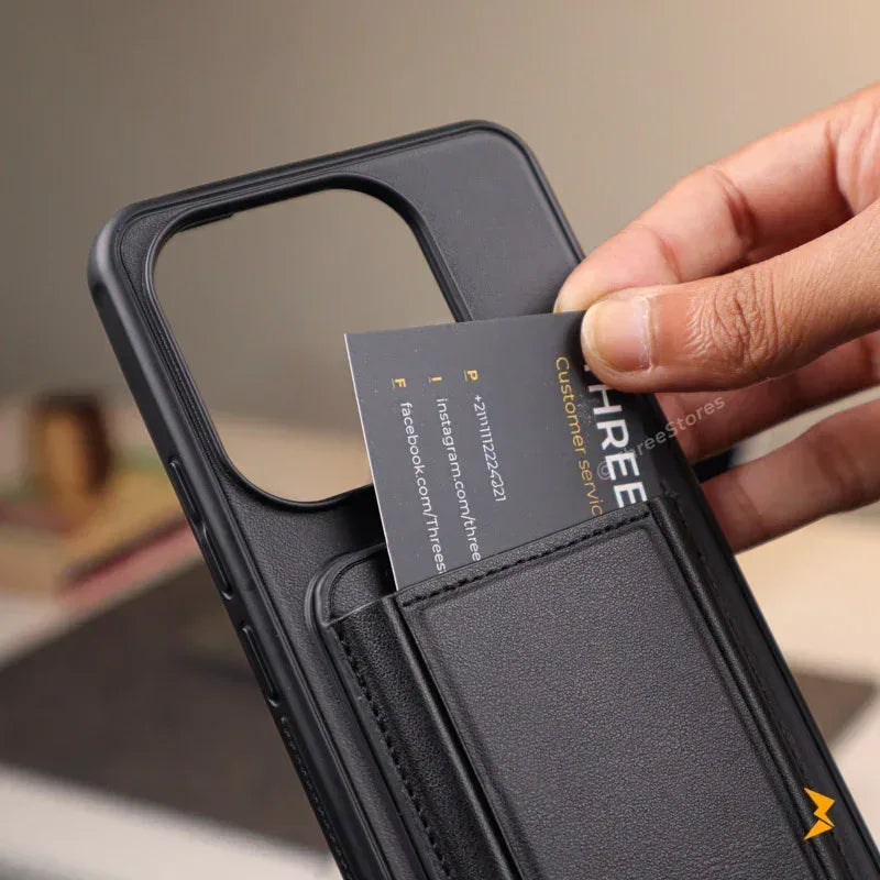 Leather Wallet Stand Case Xiaomi Redmi Note 14 4G - Three