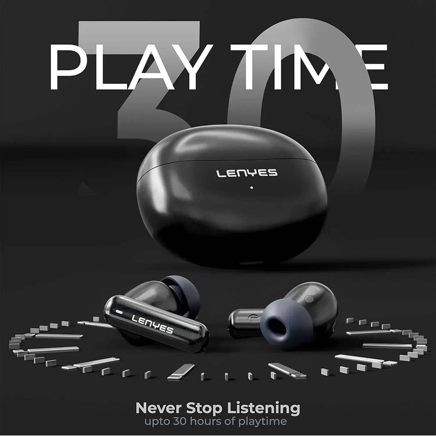 Lenyes Bluetooth Wireless Earbuds with ANC + ENC AIR 100 - Three