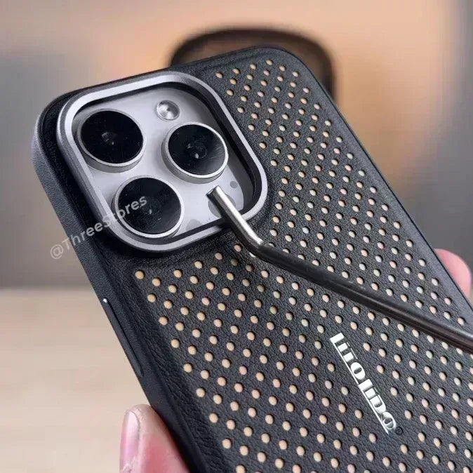 Lido Mesh Leather Case iPhone 15 Pro Max - Three