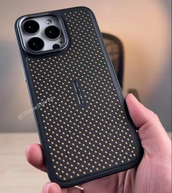 Lido Mesh Leather Case iPhone 15 Pro Max - Three