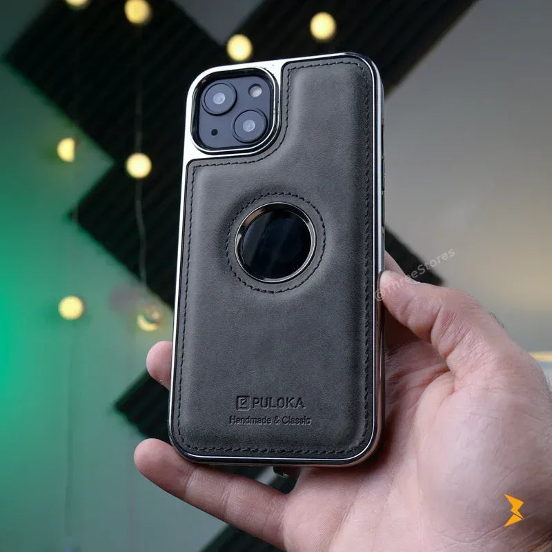 Light Sand Leather Case iPhone 13/14/15 - Three