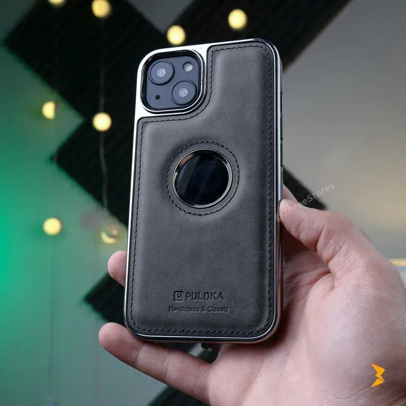 Light Sand Leather Case iPhone 13/14/15 - Three