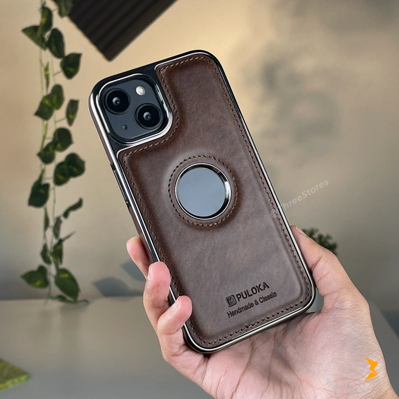 Light Sand Leather Case iPhone 13/14/15