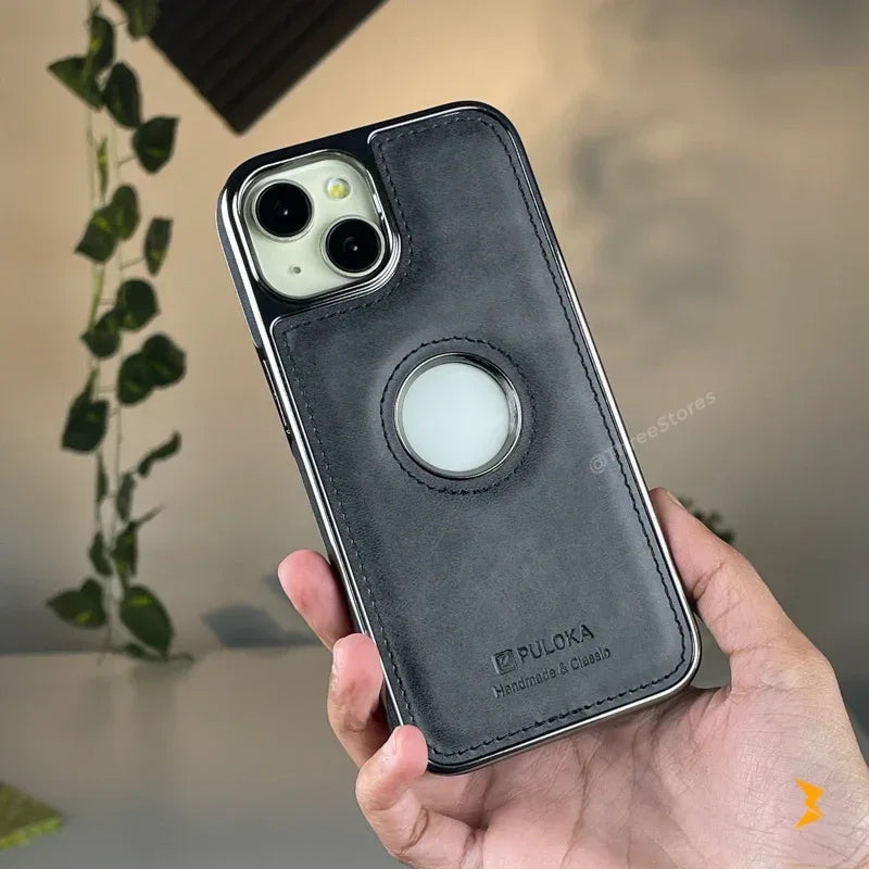 Light Sand Leather Case iPhone 13/14/15 - Three