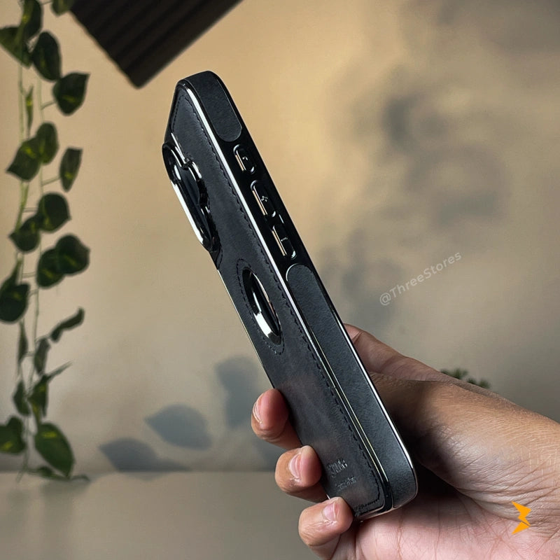 Light Sand Leather Case iPhone 16