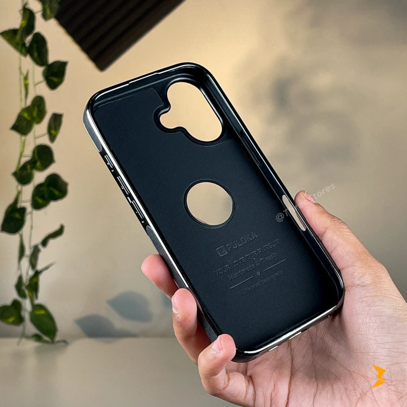 Light Sand Leather Case iPhone 16