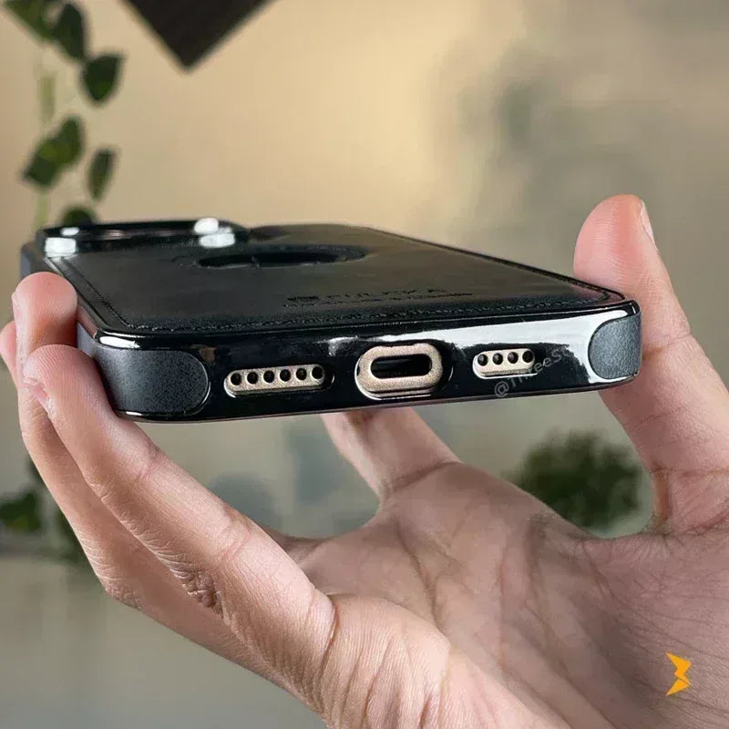 Light Sand Leather Case iPhone 16 Pro Max - Three