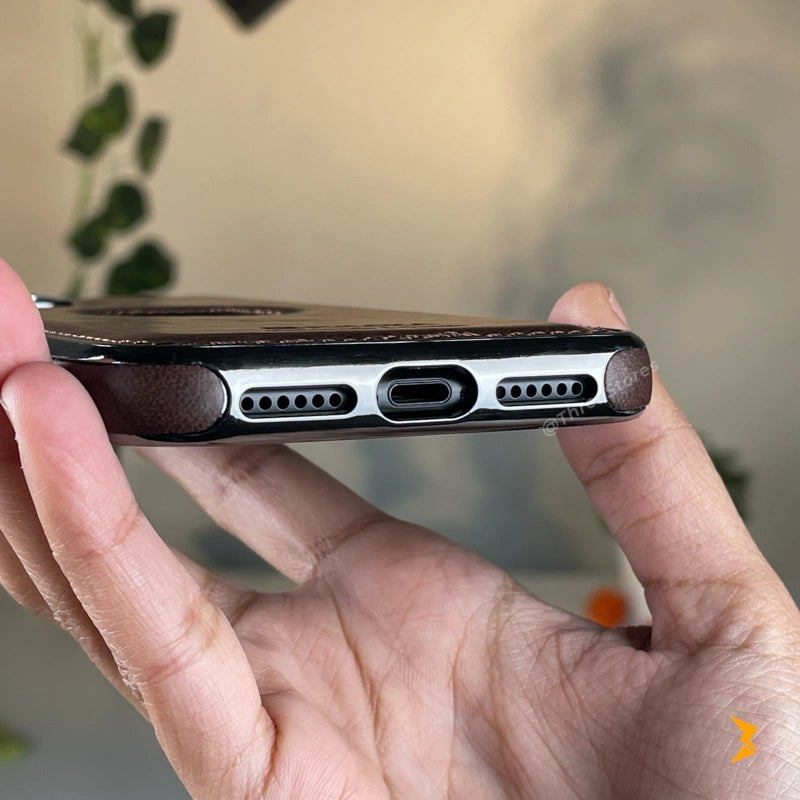 Light Sand Leather Case iPhone 12