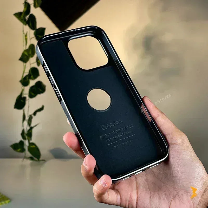 Light Sand Leather Case iPhone 16 Pro Max - Three