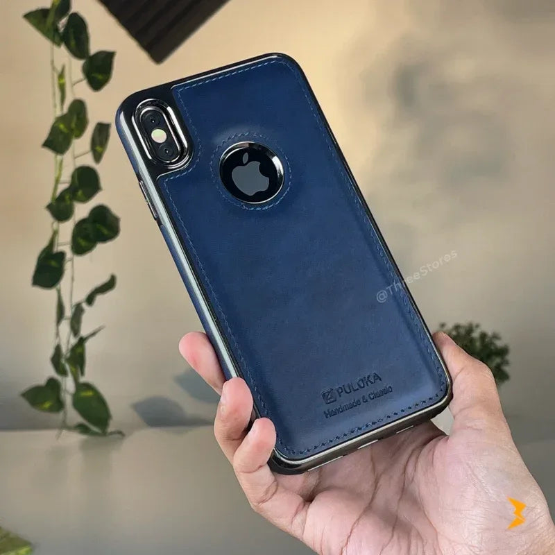 Light Sand Leather Case iPhone Xs Max - Three