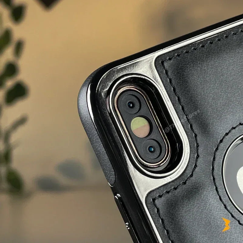 Light Sand Leather Case iPhone Xs Max - Three