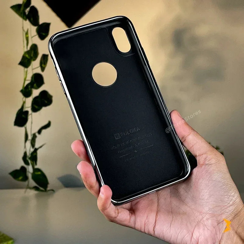 Light Sand Leather Case iPhone Xs Max - Three