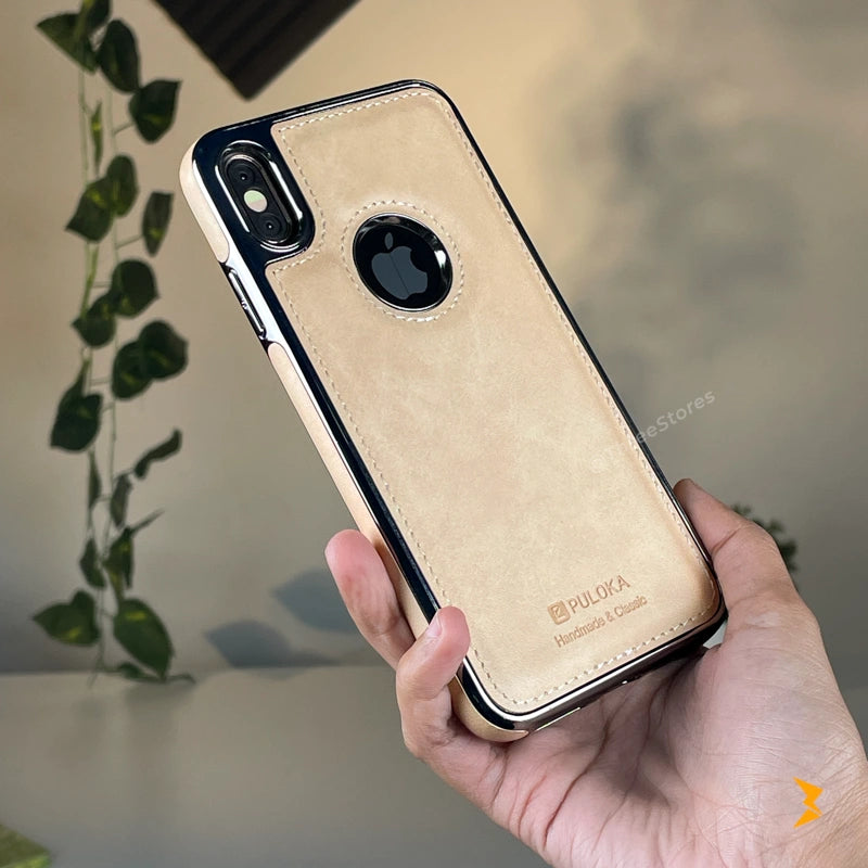 Light Sand Leather Case iPhone Xs Max