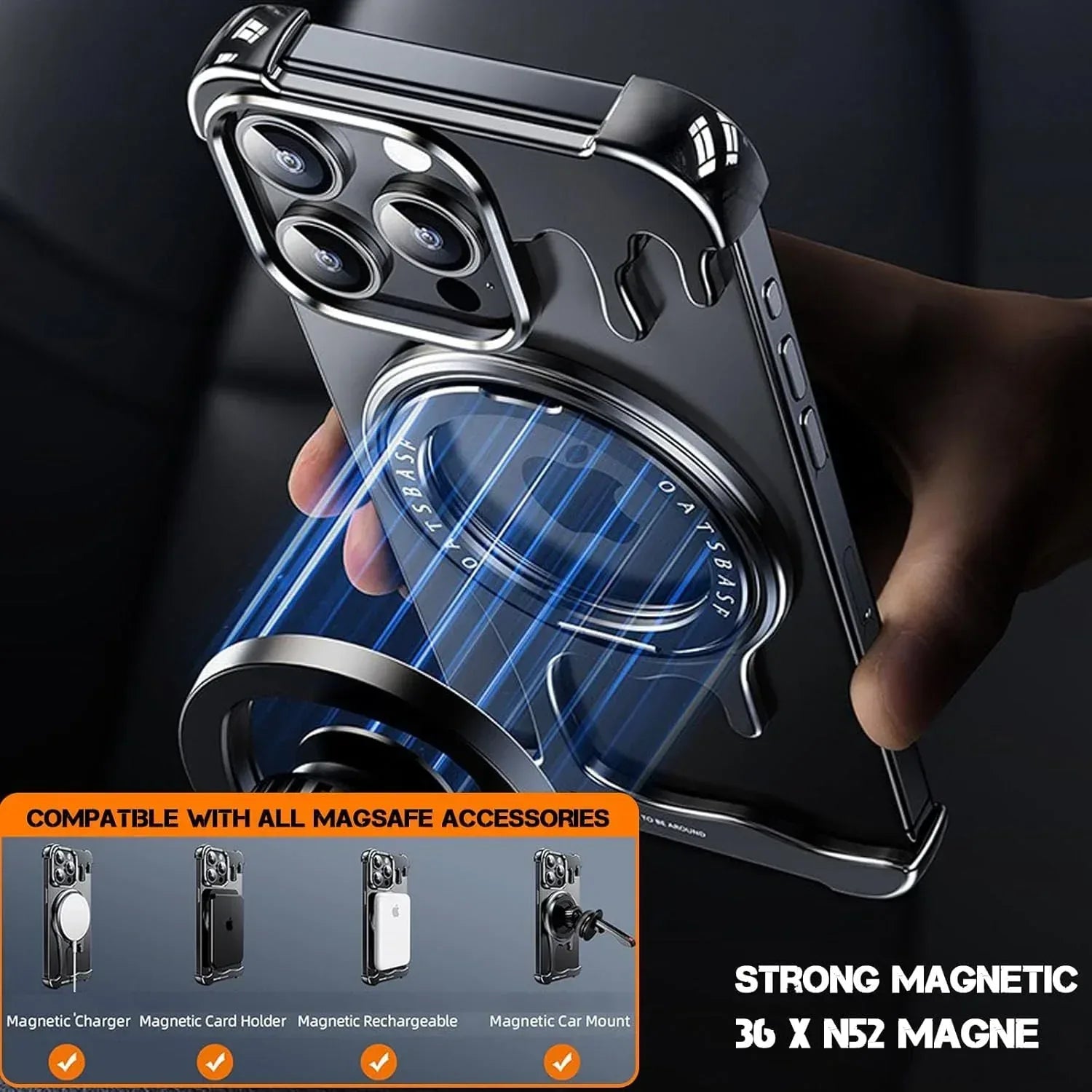 Liquid Metal Magsafe Case iPhone 15 Pro Max - Three