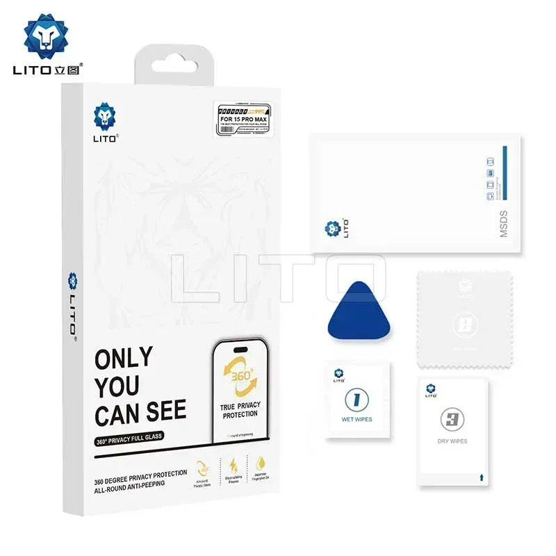 Lito 360° Privacy Screen Protector iPhone 13 Pro Max - Three