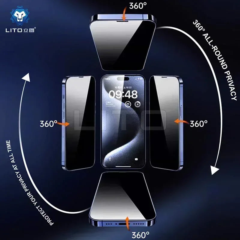Lito 360° Privacy Screen Protector iPhone 13 Pro Max - Three