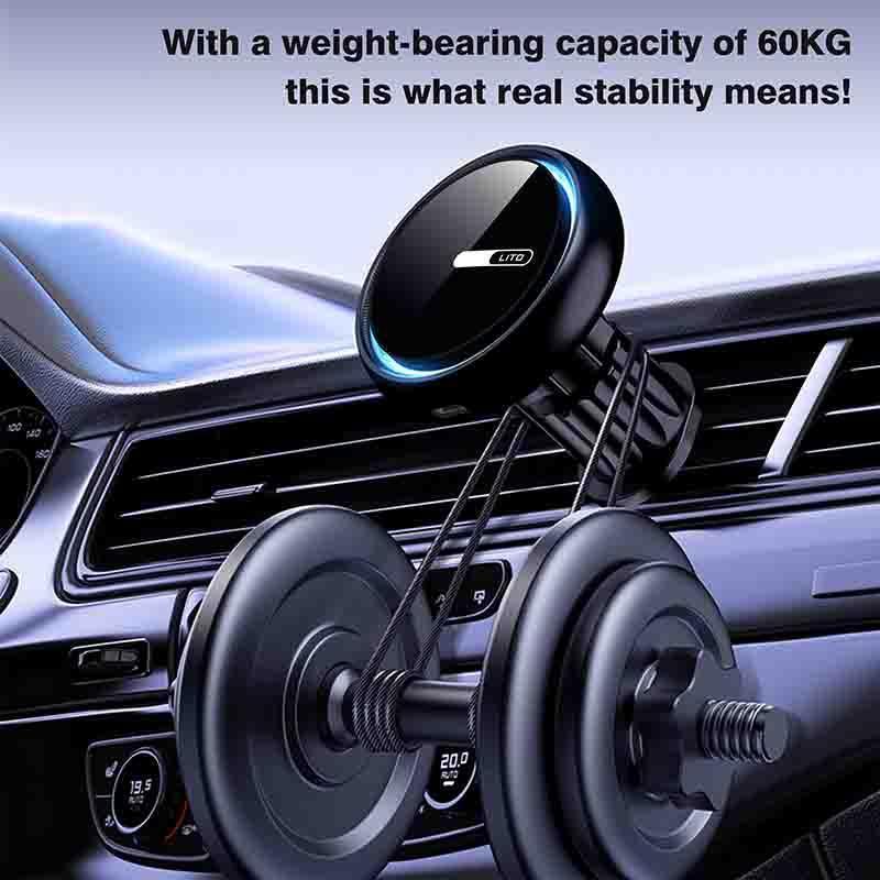 Lito Magnetic Wireless Charging Car Mount Phone Holder 15W LT-W07 - Three