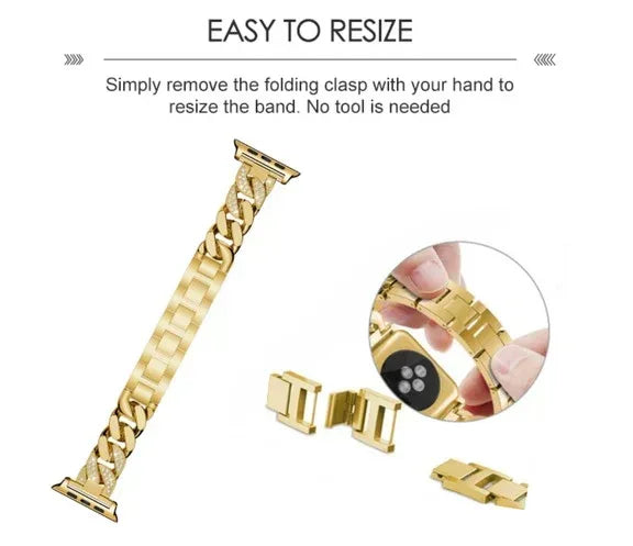 Lux Diamond Metal Band For Apple Watch - Three