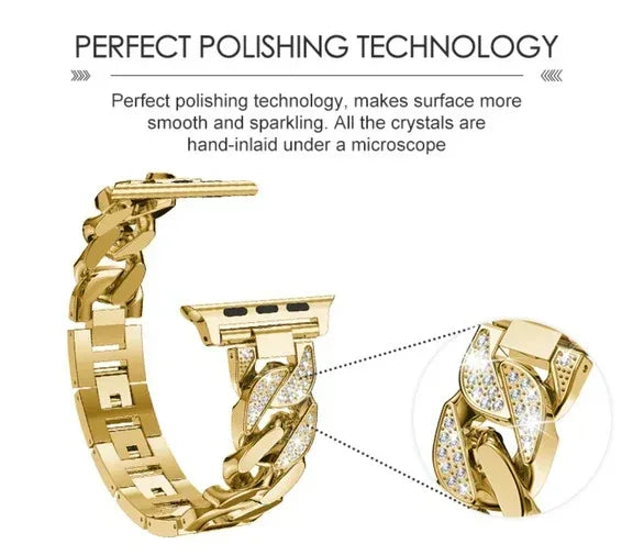 Lux Diamond Metal Band For Apple Watch - Three