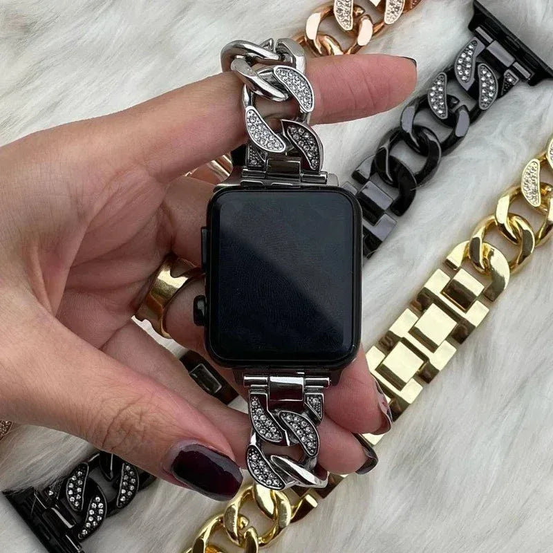 Lux Diamond Metal Band For Apple Watch - Three