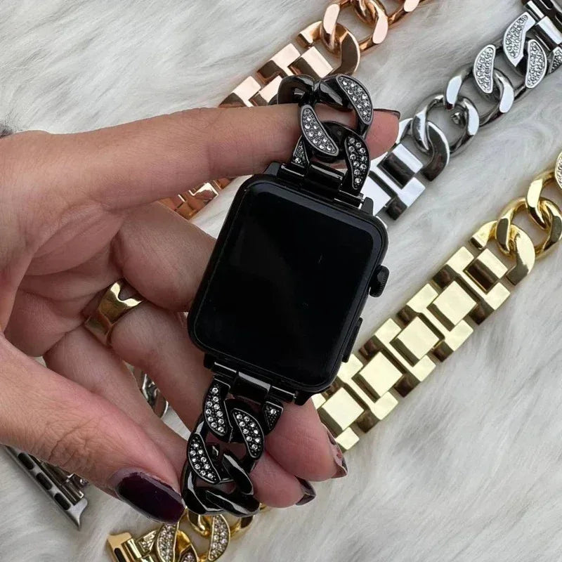 Lux Diamond Metal Band For Apple Watch - Three