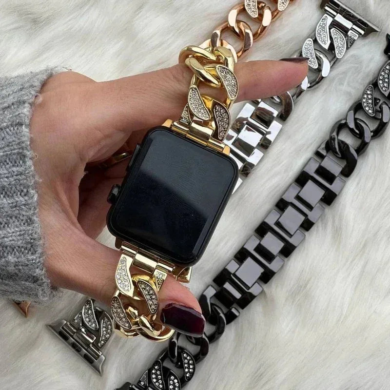 Lux Diamond Metal Band For Apple Watch - Three