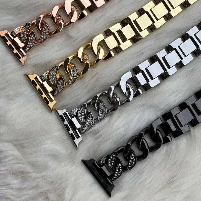Lux Diamond Metal Band For Apple Watch - Three