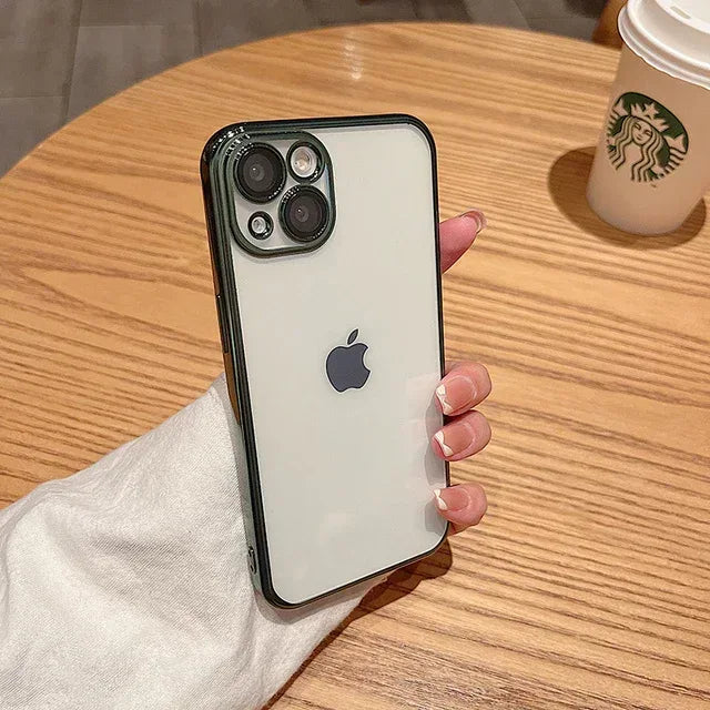QY Glossy frame Camera Protective Case iPhone 13 - Three