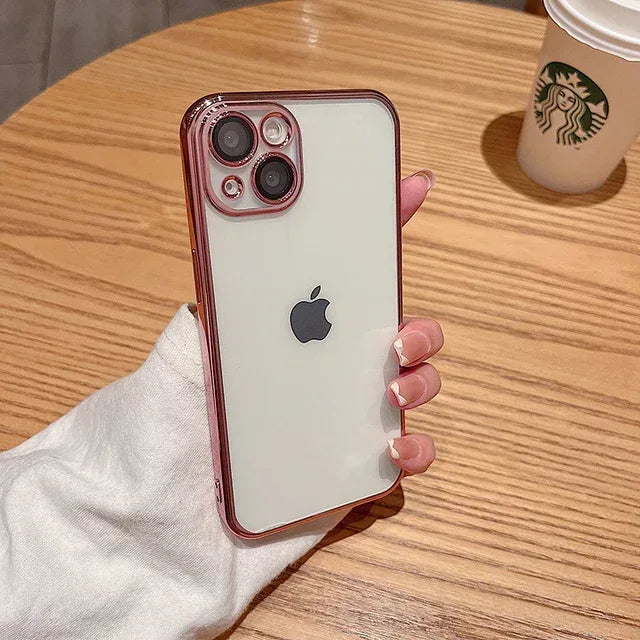 QY Glossy frame Camera Protective Case iPhone 13 - Three