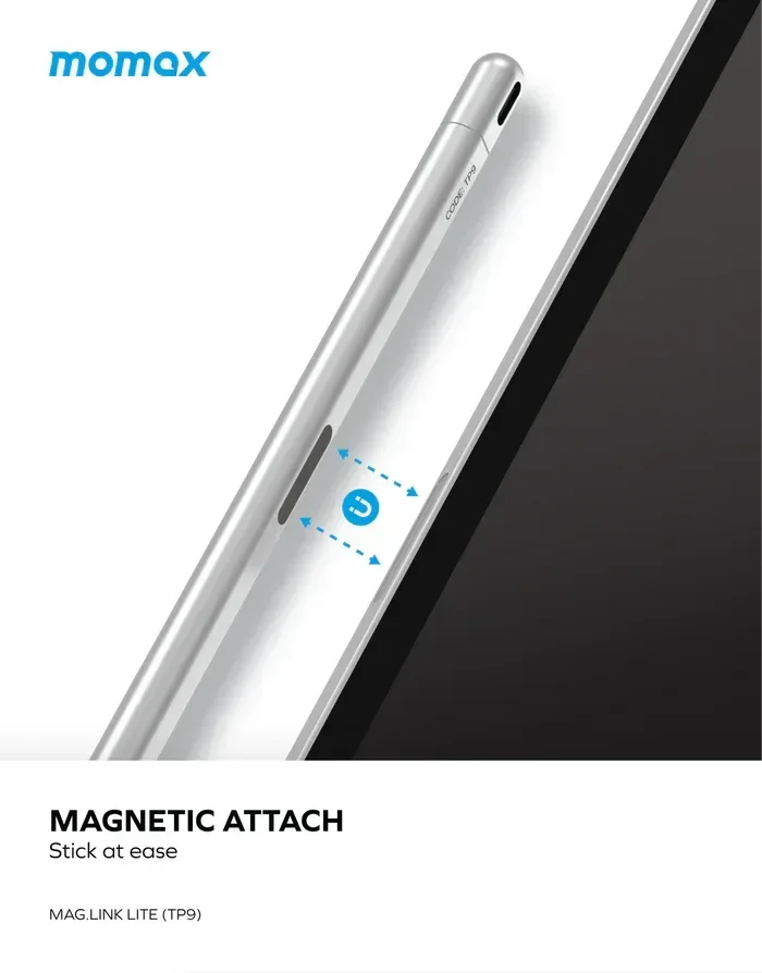Momax Mag.Link Pro Magnetic charging active stylus pen (TP9EPRO) - Three