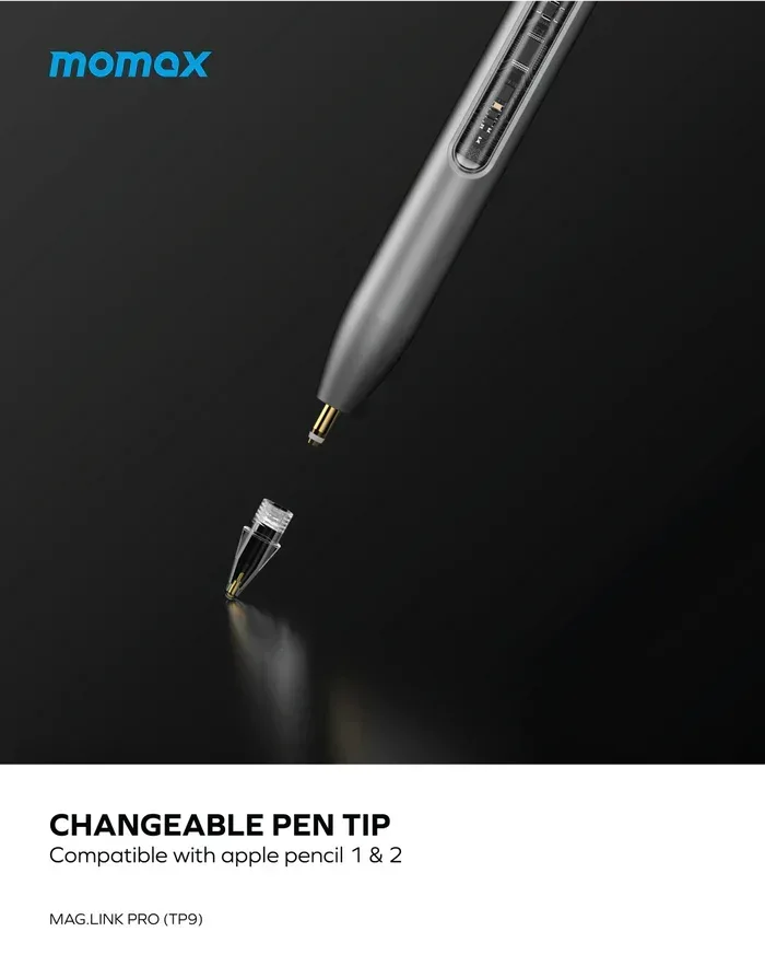 Momax Mag.Link Pro Magnetic charging active stylus pen (TP9EPRO) - Three