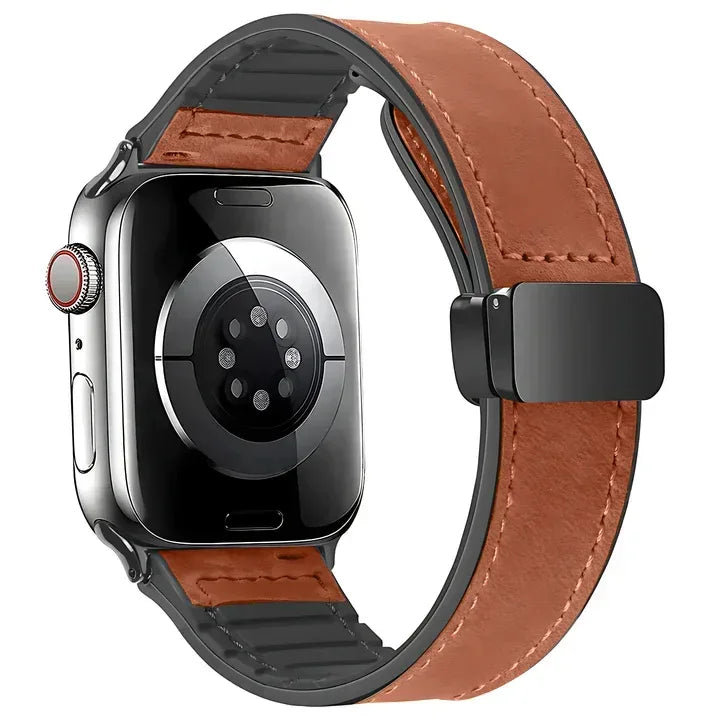 Mag Ease Leather Watch Band For Apple Watch - Three