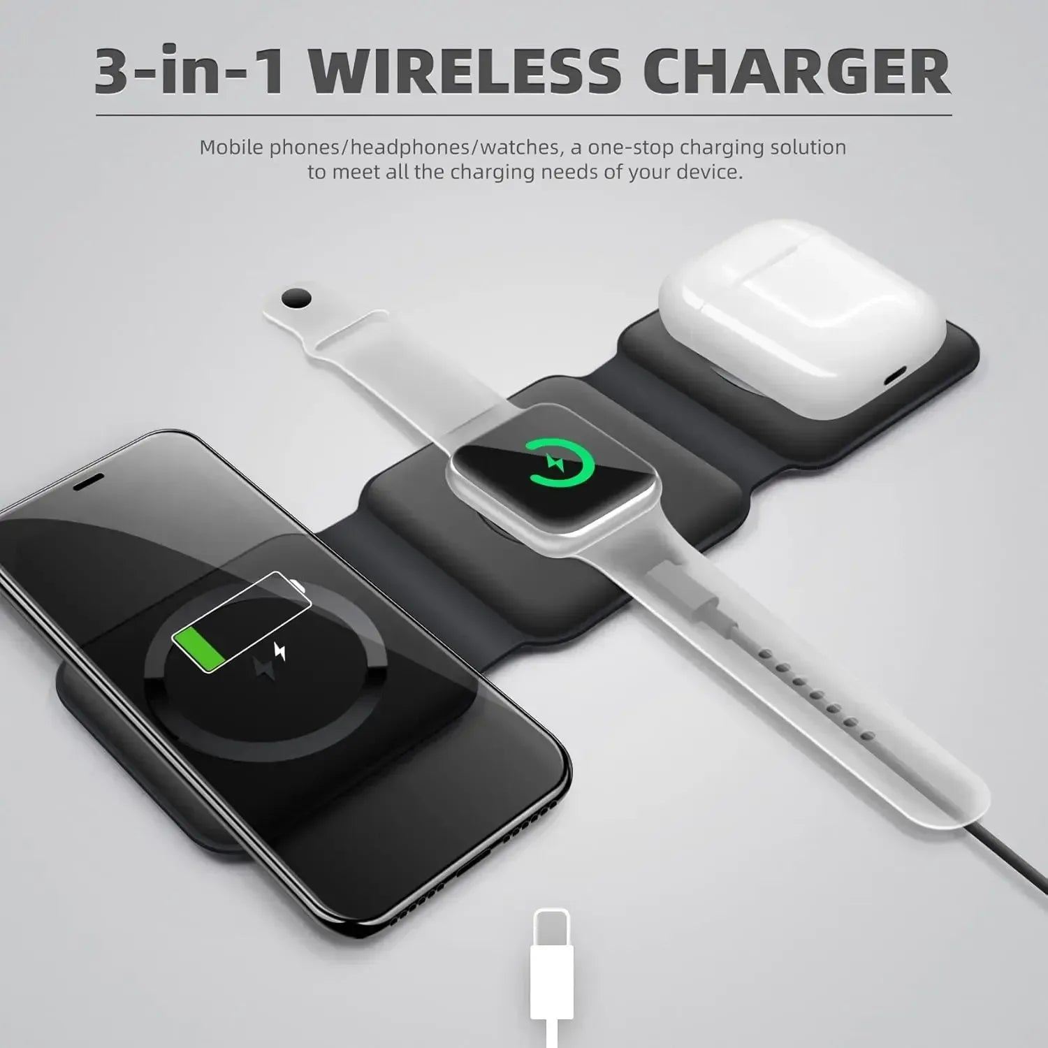 Magnetic Suitable Wireless Charger 3 in 1 - Three