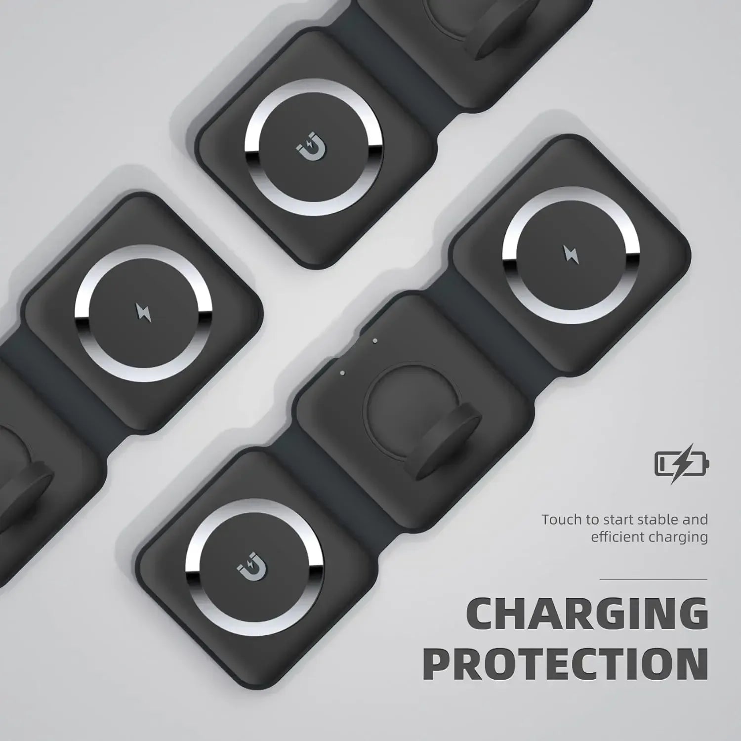 Magnetic Suitable Wireless Charger 3 in 1 - Three