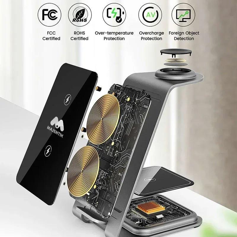 Majentik 3 in 1 Wireless Charger MW-15 - Three