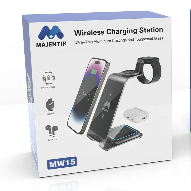 Majentik 3 in 1 Wireless Charger MW-15 - Three