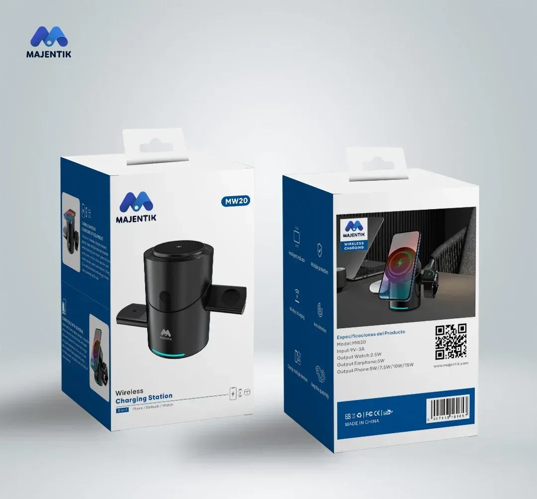 Majentik 3 in 1 Wireless Charging Station MW-20 - Three